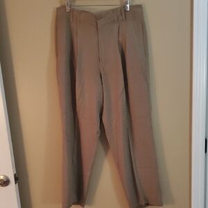 Classic Men's 100% Silk Tan Dress Pants